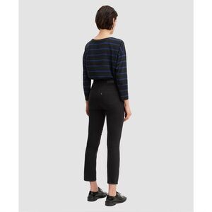 Levi's 724 High Rise Straight Leg Crop Jeans in Black